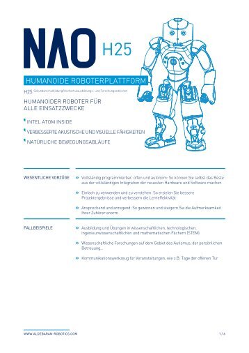 Datasheet NAO Next Gen - H21/H25 Model ... - Austro-Tec GmbH