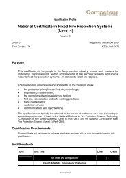 National Certificate in Fixed Fire Protection Systems ... - Competenz