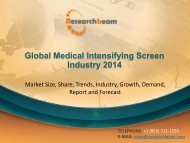 Global Medical Intensifying Screen Market 2014 Size, Trends, Growth, Analysis, Demand, Industry