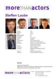 Steffen Laube - More than Actors