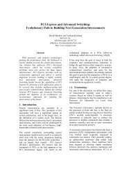 PCI Express and Advanced Switching ... - Hot Interconnects