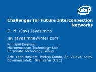 Challenges for Future Interconnection Networks ... - Hot Interconnects