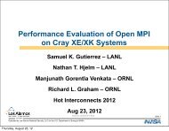 Performance Evaluation of Open MPI on Cray XE ... - Hot Interconnects