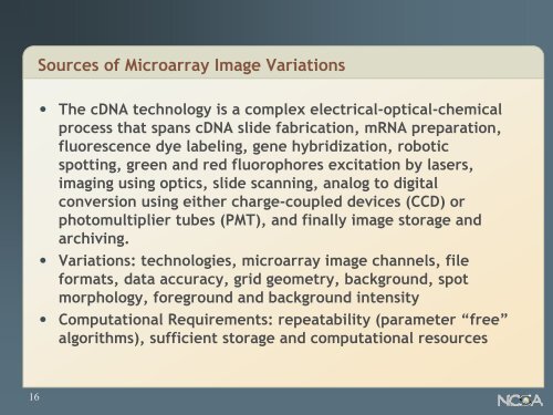 DNA Microarray Image Analysis - University of Illinois at Urbana ...