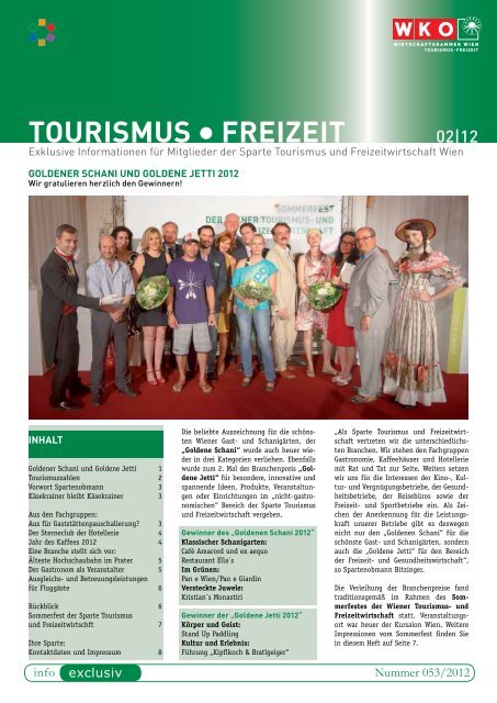 TOURISmUS FREIzEIT - e-reader.wko.at - Wirtschaftskammer Wien