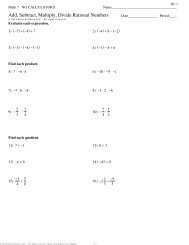 Add Subtract Multiply Divide Rational Numbers Review