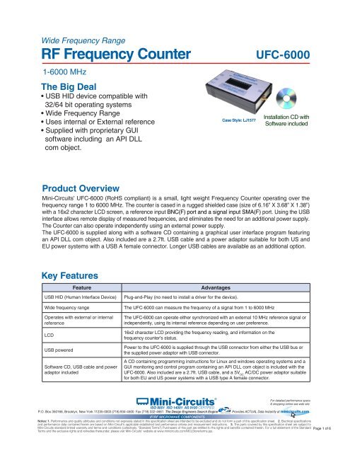 UFC-6000 RF Frequency Counter