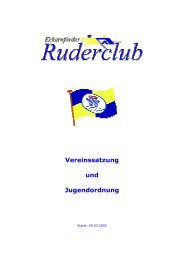Satzung mit Jugendordnung - Eckernförder Ruderclub e.V.
