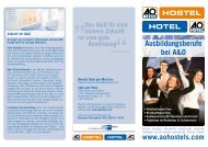 Ausbildungsberufe bei A&O - A&O Hotels and Hostels