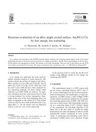 Structure evaluation of an alloy single crystal surface, Au3Pd (113 ...