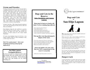 Dogs Cats Guide - San Elijo Lagoon Conservancy