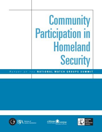 Community Participation in Homeland Security - National Crime ...