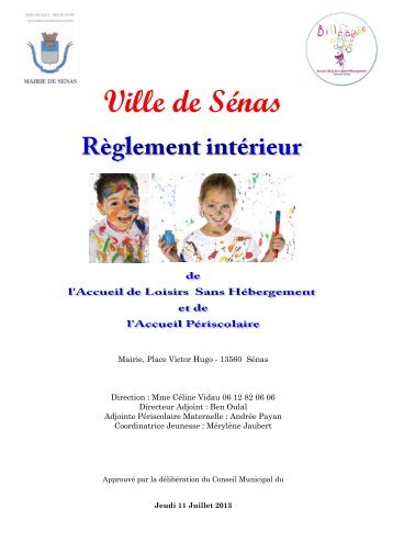 REGLEMENT INTERIEUR - SÃ©nas