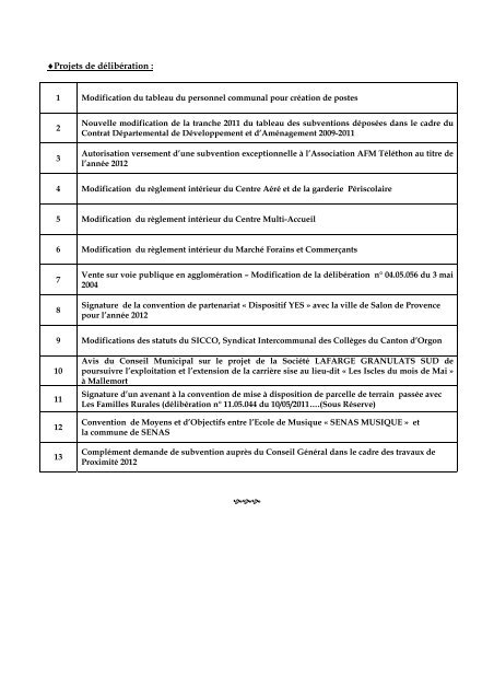 INFORMATION AUX HABITANTS - SÃ©nas