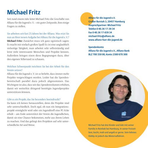 Michael Fritz - Allianz für die Jugend