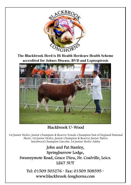 Newsletter No. 73 - Longhorn Cattle Society