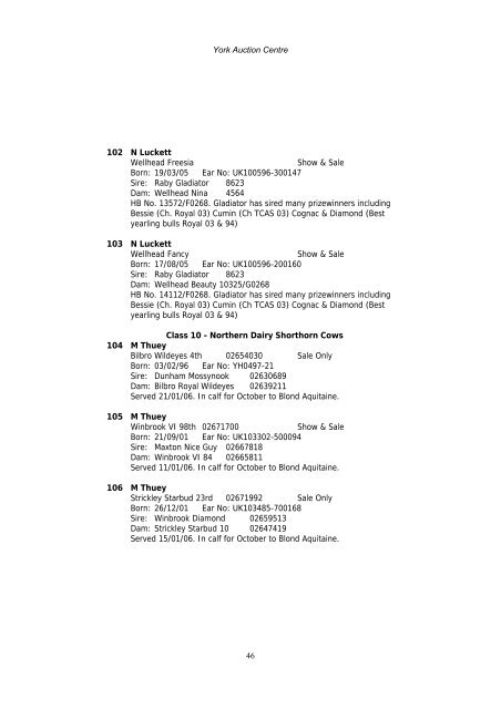 CATALOGUE - Longhorn Cattle Society