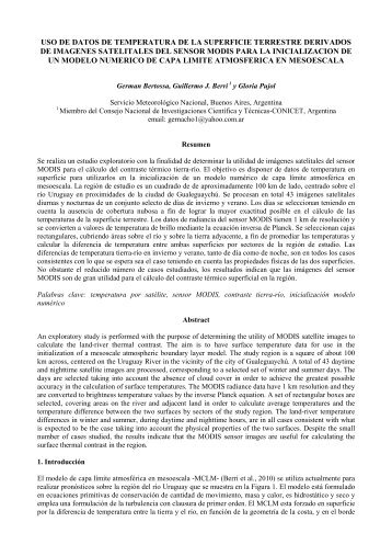 uso de datos de temperatura de la superficie terrestre derivados de ...