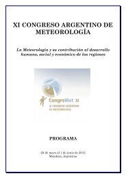 XI CONGRESO ARGENTINO DE METEOROLOGÃA - CongreMet XI ...