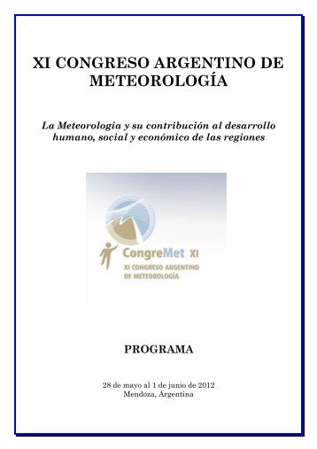 XI CONGRESO ARGENTINO DE METEOROLOGÃA - CongreMet XI ...