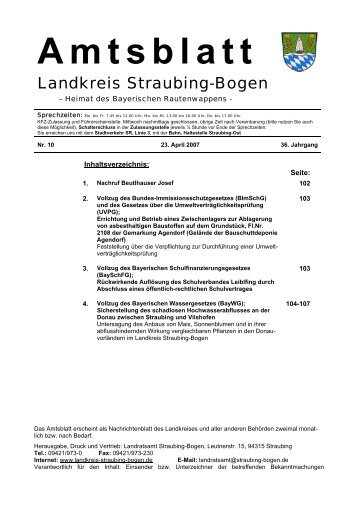 Amtsblatt - Landkreis Straubing-Bogen