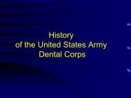 Dental Corps History Brief - Office of Medical History