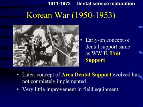 Dental Corps History Brief - Office of Medical History