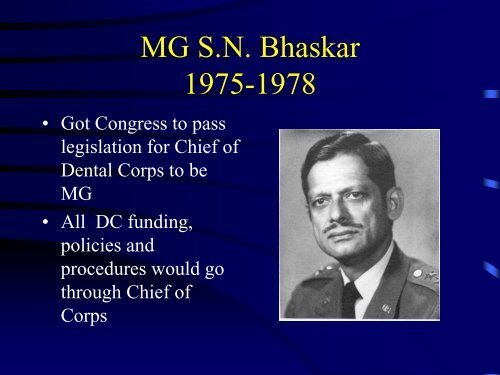 Dental Corps History Brief - Office of Medical History