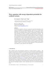 Wave equation with energy-dependent potentials for confined systems