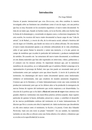 Hacia mi cora-son de negro - Iberescena