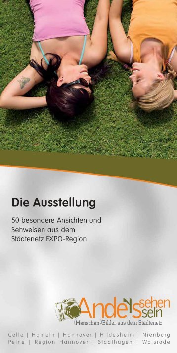 Ausstellungsflyer Anders sehen - Städtenetz EXPO-Region