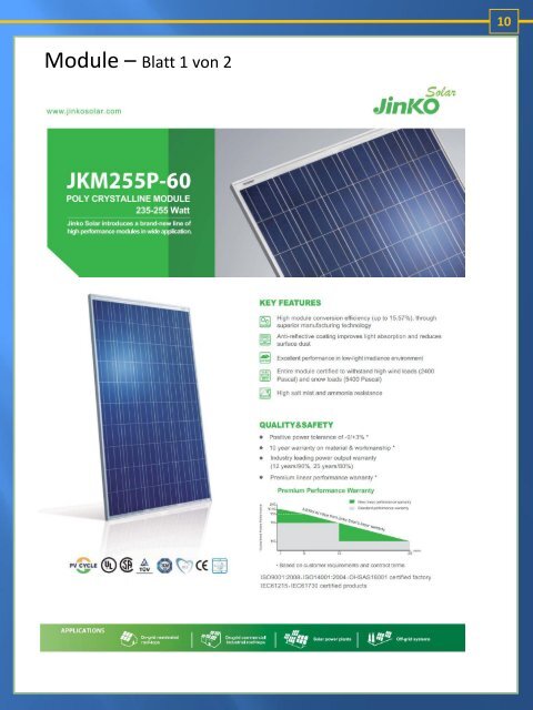 Photovoltaikanlage - Envire Solar AG