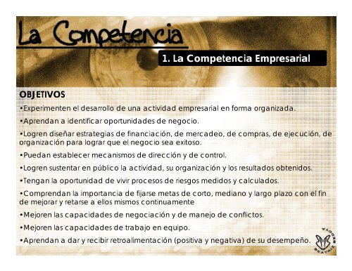 LA COMPETENCIA EMPRESARIAL