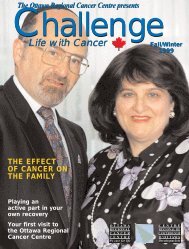 Fall Winter 1999 - The Ottawa Regional Cancer Foundation