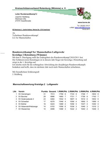 Rundenwettkampf LG Kreisliga 2 - KreisschÃ¼tzenverband ...