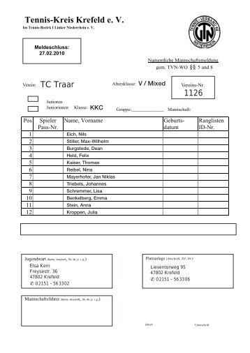 Tennis-Kreis Krefeld e. V.