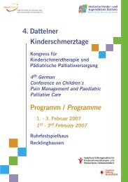 4. Dattelner Kinderschmerztage Programm / Programme - Vestische ...