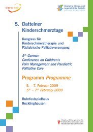 Dattelner Kinderschmerztage 5. Programm Programme - Vestische ...