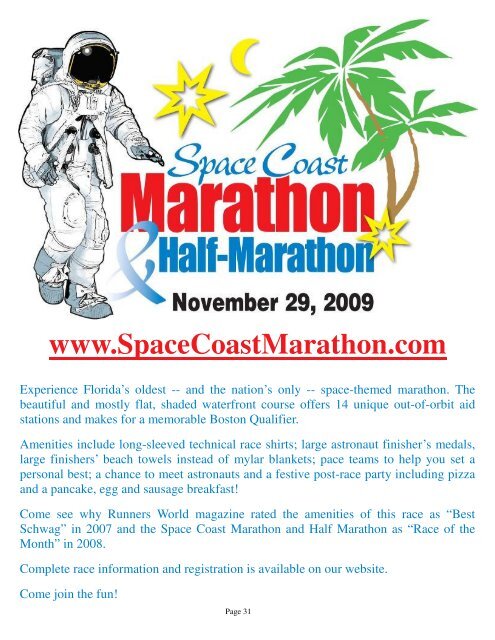 Sept 2009 - Space Coast Runners
