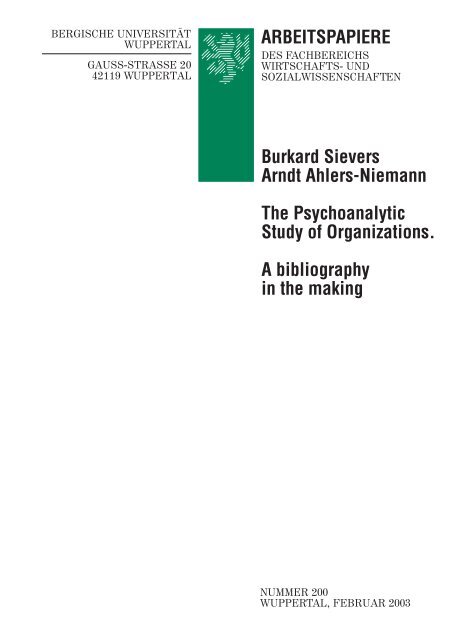 A Case-Study in the Functioning of Social Systems as a Defence against  Anxiety: A Report on a Study of the Nursing Service of a General Hospital -  Isabel E. P. Menzies, 1960