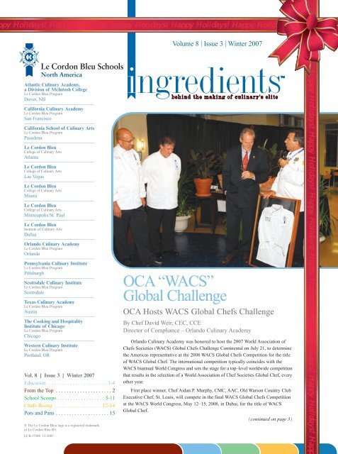 Oca Wacs Global Challenge Le Cordon Bleu