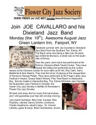 August 2013 - The Flower City Jazz Society