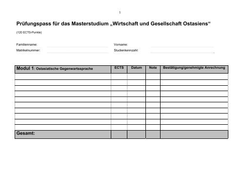 Wirtschaft und Gesellschaft Ostasiens - EcoS