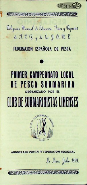 1959-07 Primer Campeonato Local de Pesca Submarina en Julio de1959