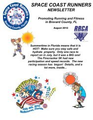 August - Space Coast Runners