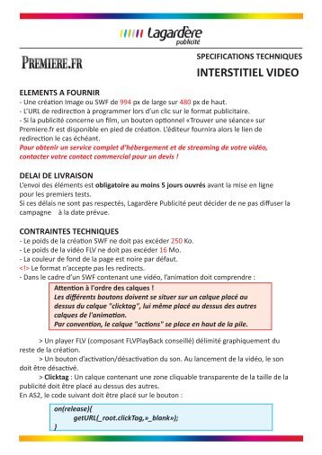 Fiche technique - Premiere interstitiel.pdf - LagardÃ¨re PublicitÃ©