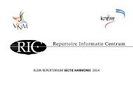KLEIN REPERTORIUM SECTIE HARMONIE 2014