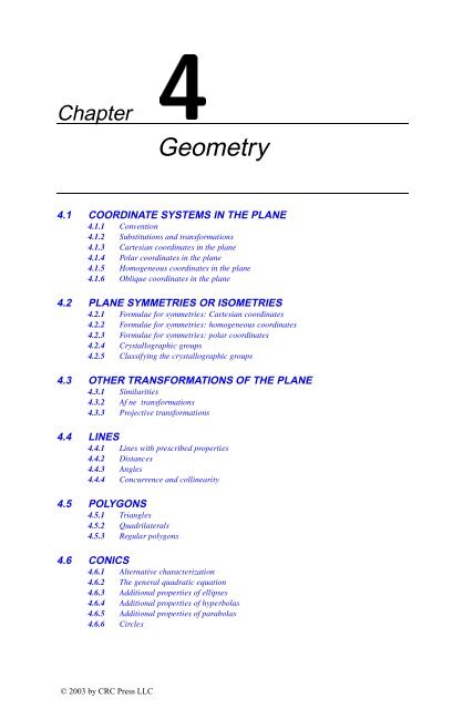 Chapter 4: Geometry