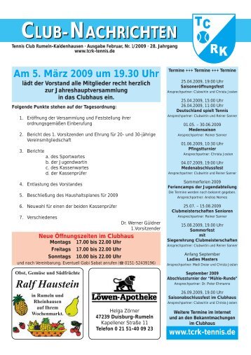 2009/1 - TC Rumeln-Kaldenhausen