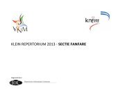 KLEIN KLEIN REPERTORIUM 2013 - SECTIE FANFARE